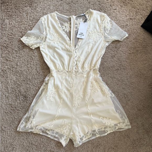 NWT ZARA Embroidered Romper - Picture 1 of 6